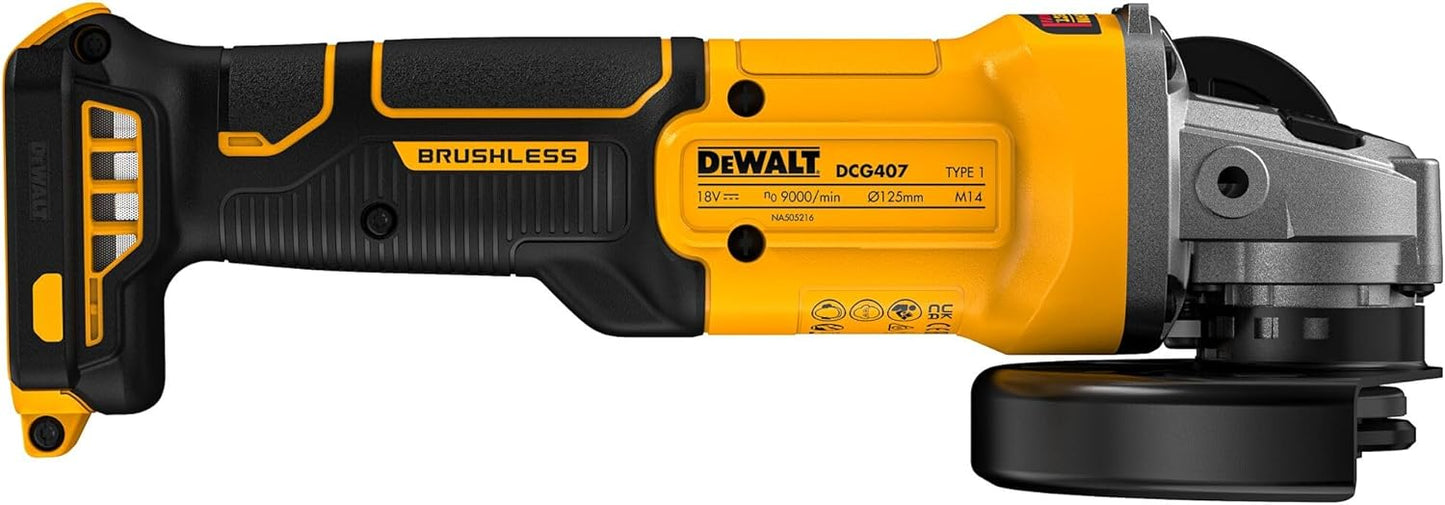 DeWALT DCG407NT Akku Winkelschleifer 18V Ø125 mm bürstenlos ohne Akku Koffer TSTAK