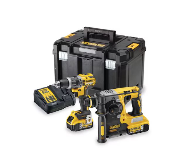DeWALT DCK207P2T Akku Schlagbohrschrauber DCD796 Kombihammer DCH273 18V 5Ah Koffer