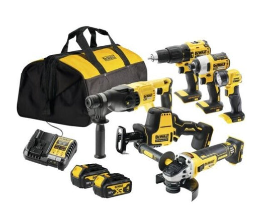 DeWALT DCK607M2 Akku Kombopack 18V 4Ah 6-tlg. DCD778 DCH033 DCS369 DCF787 DCG405 DCL050