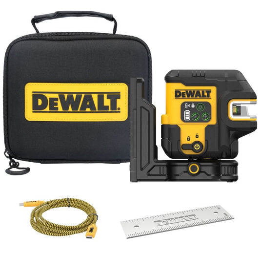 DeWALT DCLE14251GB Kombilaser mit integriertem Akku Linien- und 5-Punkt Grün USB-C