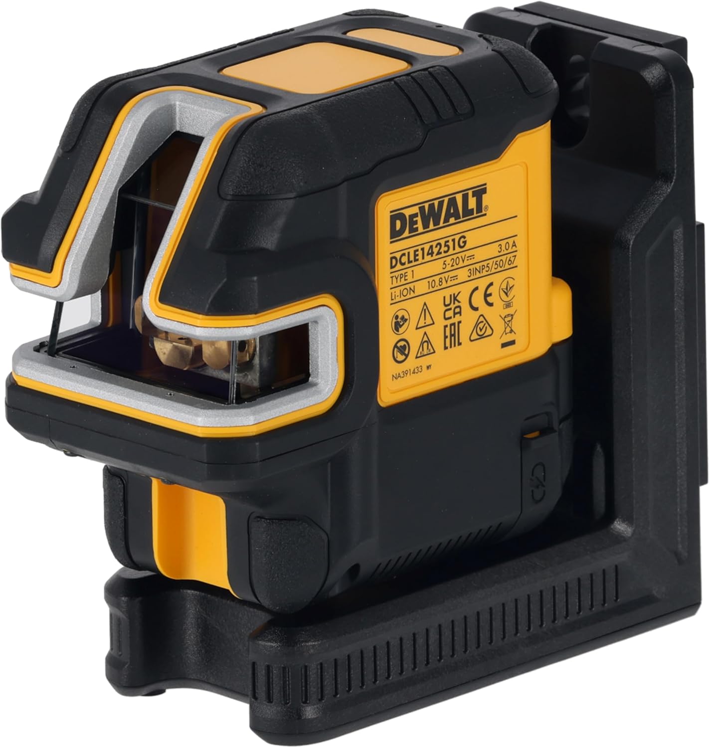 DeWALT DCLE14251GB Kombilaser mit integriertem Akku Linien- und 5-Punkt Grün USB-C