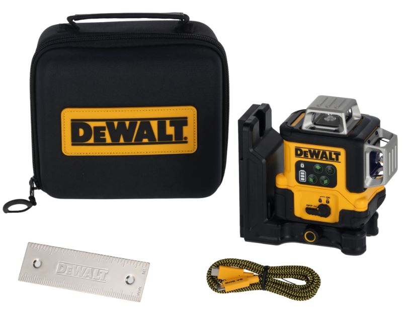 DeWALT DCLE14361GB Multilinienlaser 3x360° Grün mit integriertem Akku USB-C