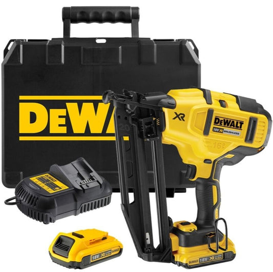 DeWALT DCN660D2 Akku Nagler bürstenlos kabellos 18V 2Ah 63mm 2x Akkus Koffer
