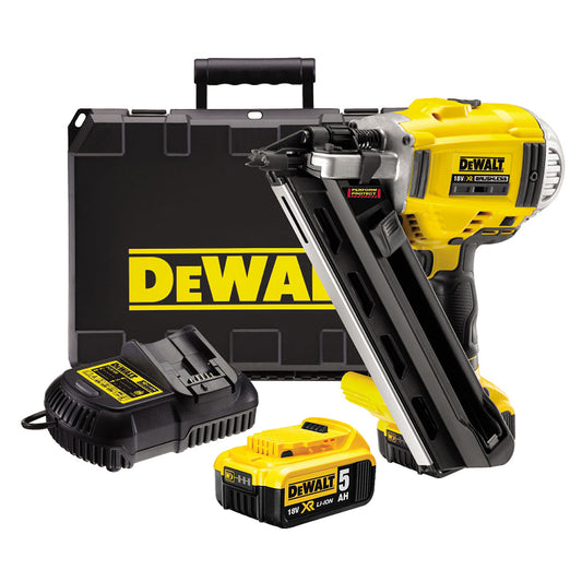 DeWALT DCN692P2 Akku Nagler Tacker 90mm 2 Stufen 18V 5Ah bürstenlos 2 Akkus