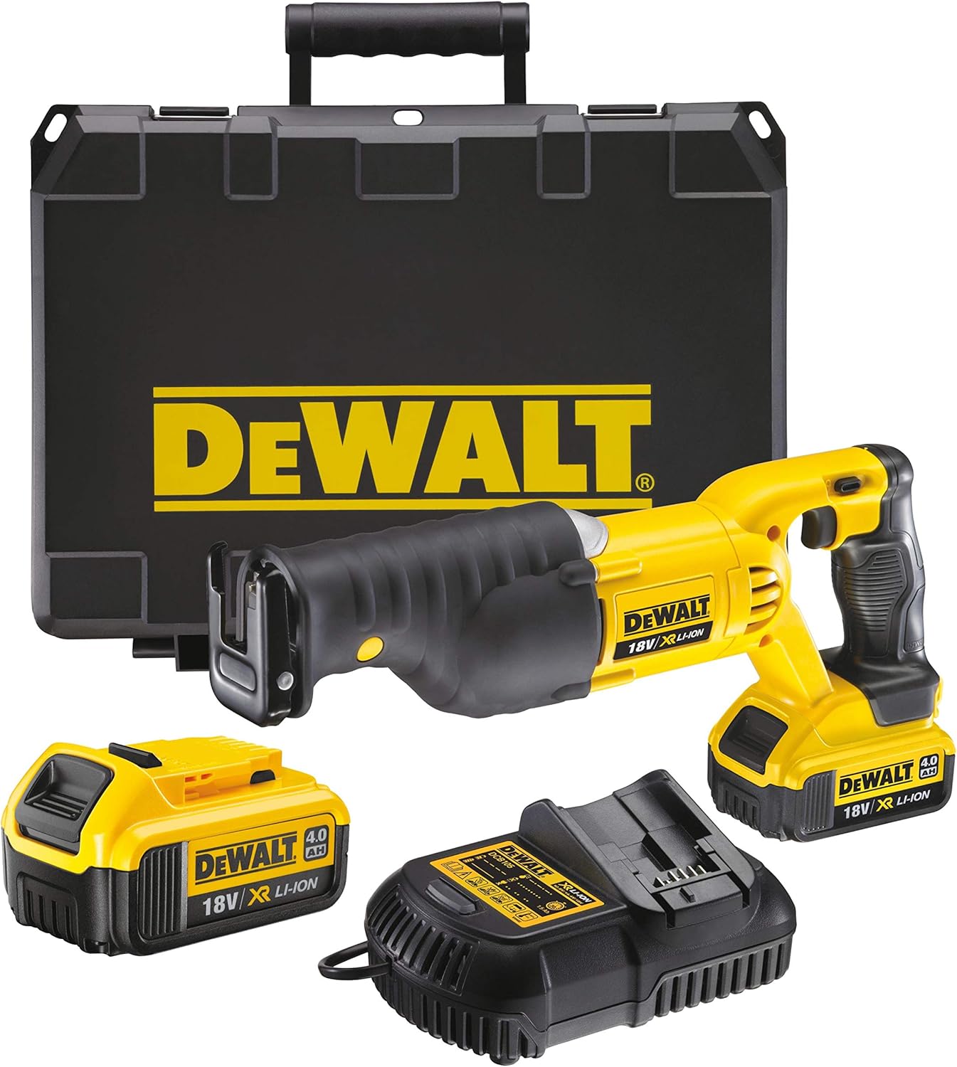 DeWALT DCS380M2 Akku Säbelsäge 18V Reciprosäge 4Ah 2x Akkus Koffer
