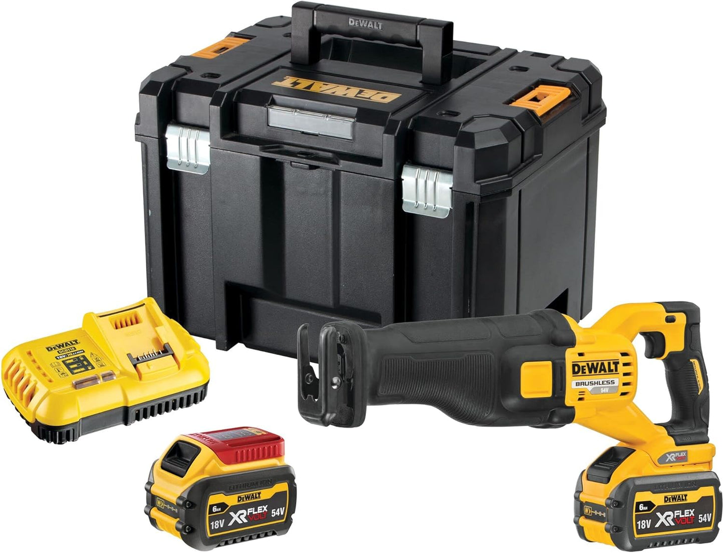 DeWALT DCS389T2 Akku Säbelsäge Fuchsschwanz Reciprosäge bürstenlos 54V FlexVolt 2 x 6Ah Koffer