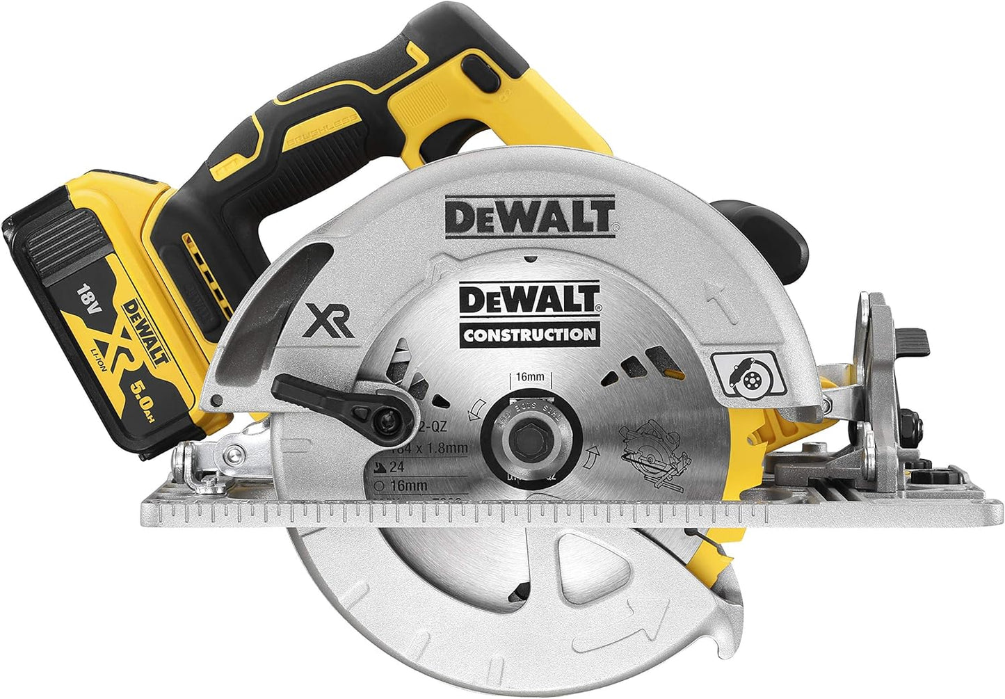 DeWALT DCS572P2 Akku Handkreissäge 184 mm bürstenlos 18V - 2x5Ah TSTAK Koffer VI