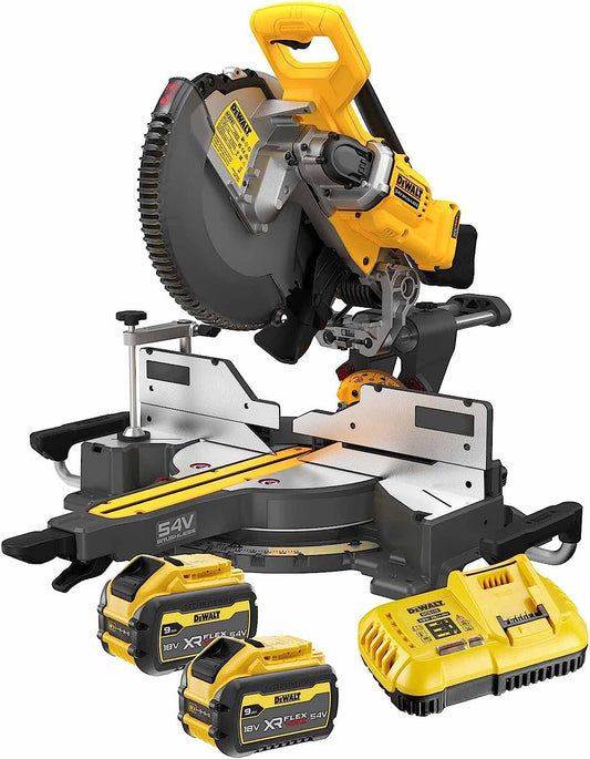 DeWalt DCS781X2 Akku Paneelsäge Kappsäge Gehrungssäge 54V 9Ah XR FLEXVOLT 305 mm bürstenlos