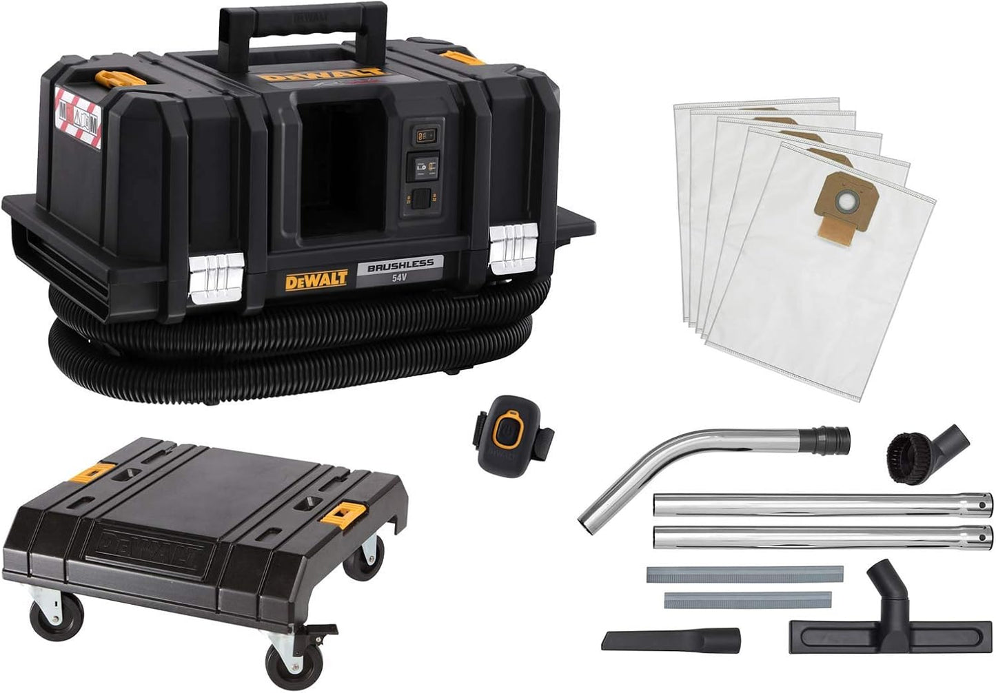 DeWALT DCV586MK Akku Nass- und Trockensauger 54V M-Klasse (Bürstenlos) mit T STAK™-Cart Rollbrett