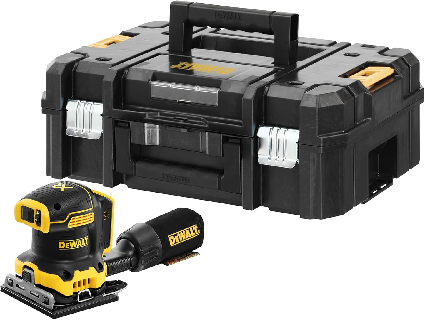 DeWALT DCW200NT Akku Vibrationsschleifer Schleifmaschine 1/4 Blatt bürstenlos 18V ohne Akku Koffer