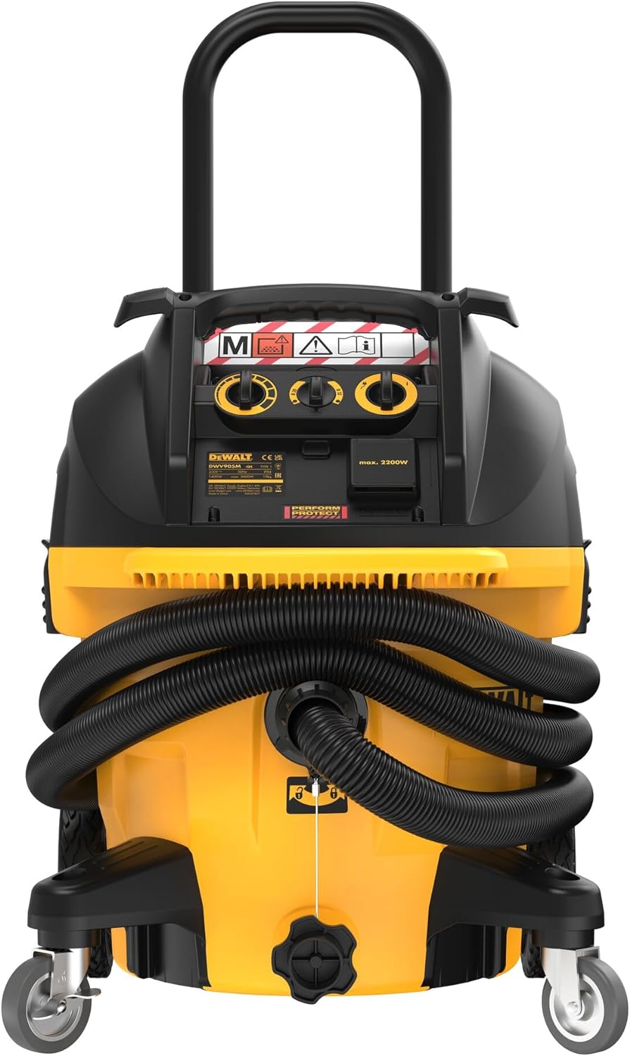 DeWALT DWV905MKIT M Klasse Industrie Nass und Trockensauger 1400W 38L 4,6m Schlauch