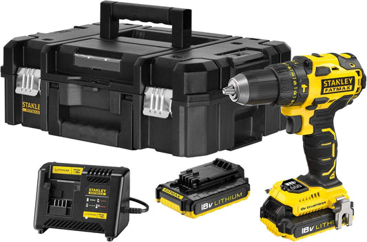 Stanley FMC627D2T Akku Schlagbohrschrauber bürstenlos 18V 2Ah 2 Akkus TSTAK Koffer