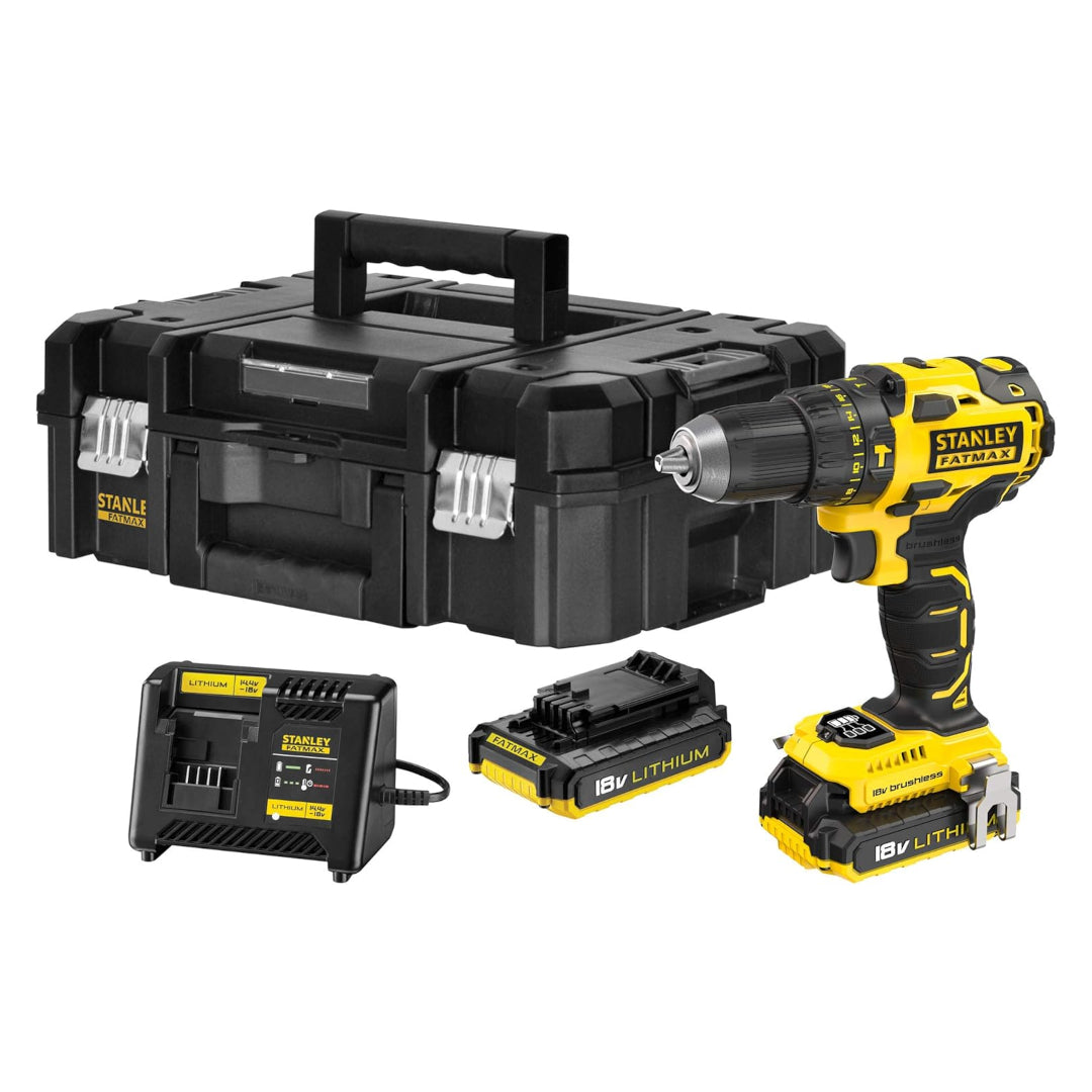 Stanley FMC627D2T Akku Schlagbohrschrauber bürstenlos 18V 2Ah 2 Akkus TSTAK Koffer