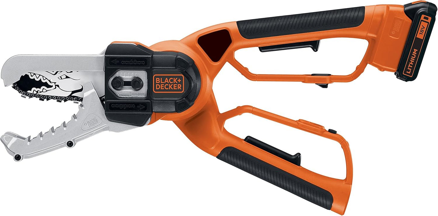 BLACK+DECKER GKC1000L Akku Astschere Alligator® 18V - 2 Ah kabellos - 15 cm