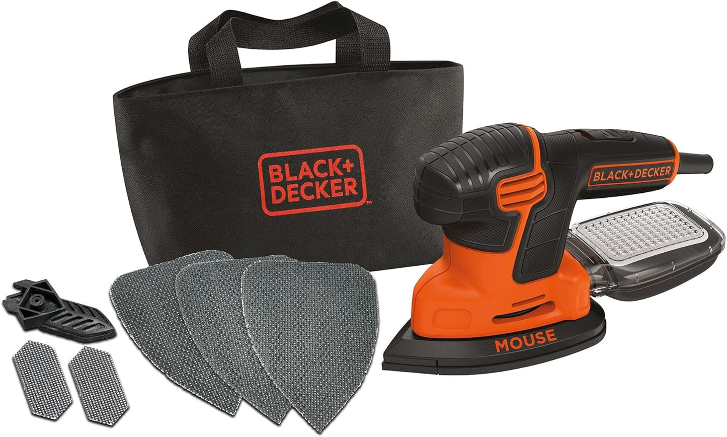 BLACK+DECKER KA2000 Compact-Mouse® Schleifer Dreieckschleifer 120 W + Zubehör