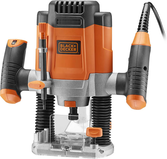 BLACK+DECKER KW1200E Oberfräse 1200W 55mm 230V mit Zubehör