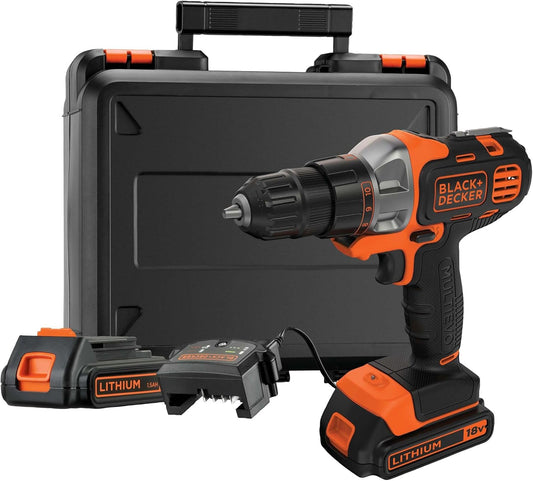 BLACK+DECKER MT218KB Multifunktionswerkzeug Multievo Akku Bohrschrauber 18V 2x Akkus Koffer