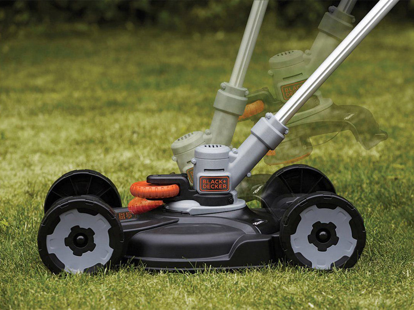 BLACK+DECKER STC1820CM 3in1 Akku 18V 2.0Ah Multi Trimmer Rasenmäher Set Rasentrimmer