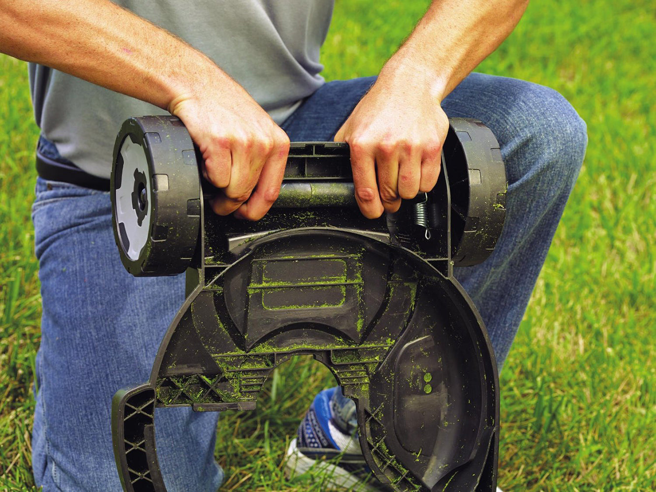 BLACK+DECKER STC1820CM 3in1 Akku 18V 2.0Ah Multi Trimmer Rasenmäher Set Rasentrimmer