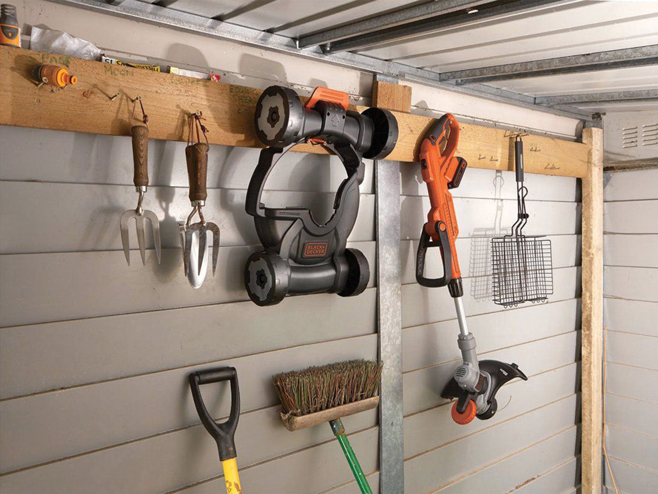 BLACK+DECKER STC1820CM 3in1 Akku 18V 2.0Ah Multi Trimmer Rasenmäher Set Rasentrimmer