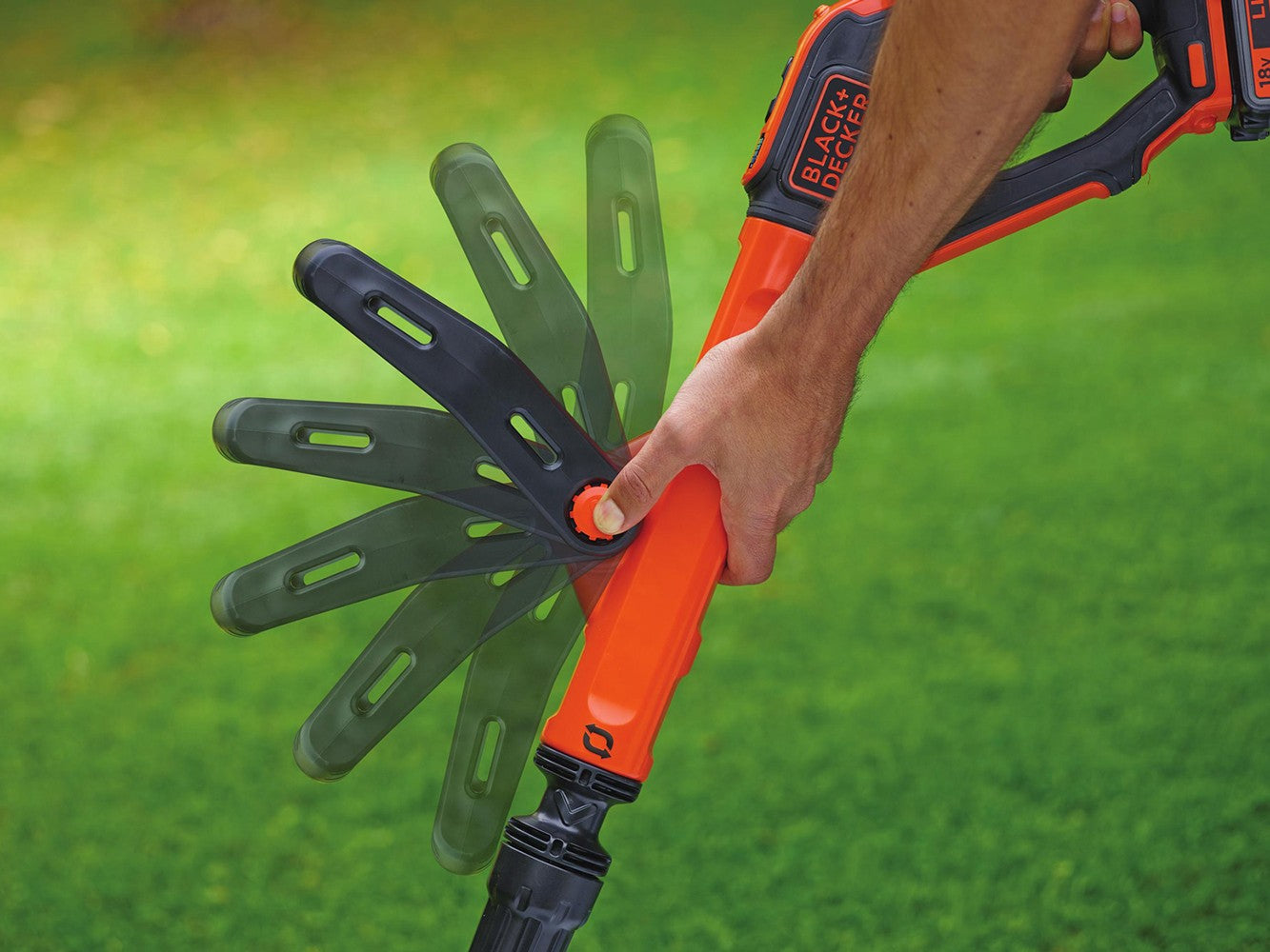 BLACK+DECKER STC1820PC Akku Rasentrimmer 28cm 18V 2Ah AFS automatischer Faden